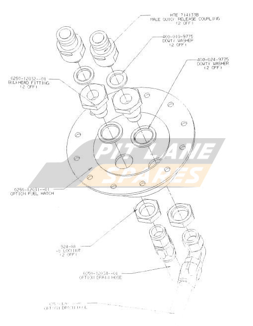 OPTION FUEL HATCH ASSEMBLY Diagram